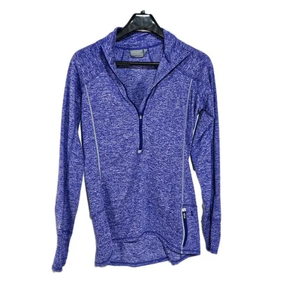 Athleta Pullover Womens Purple Running Wild 3.0 Half Zip Long Sleeve M Athleisur - Picture 2 of 10